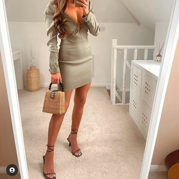 Zara * Cut Out Linen Blend Mini Dress Size S - Picture 13 of 16